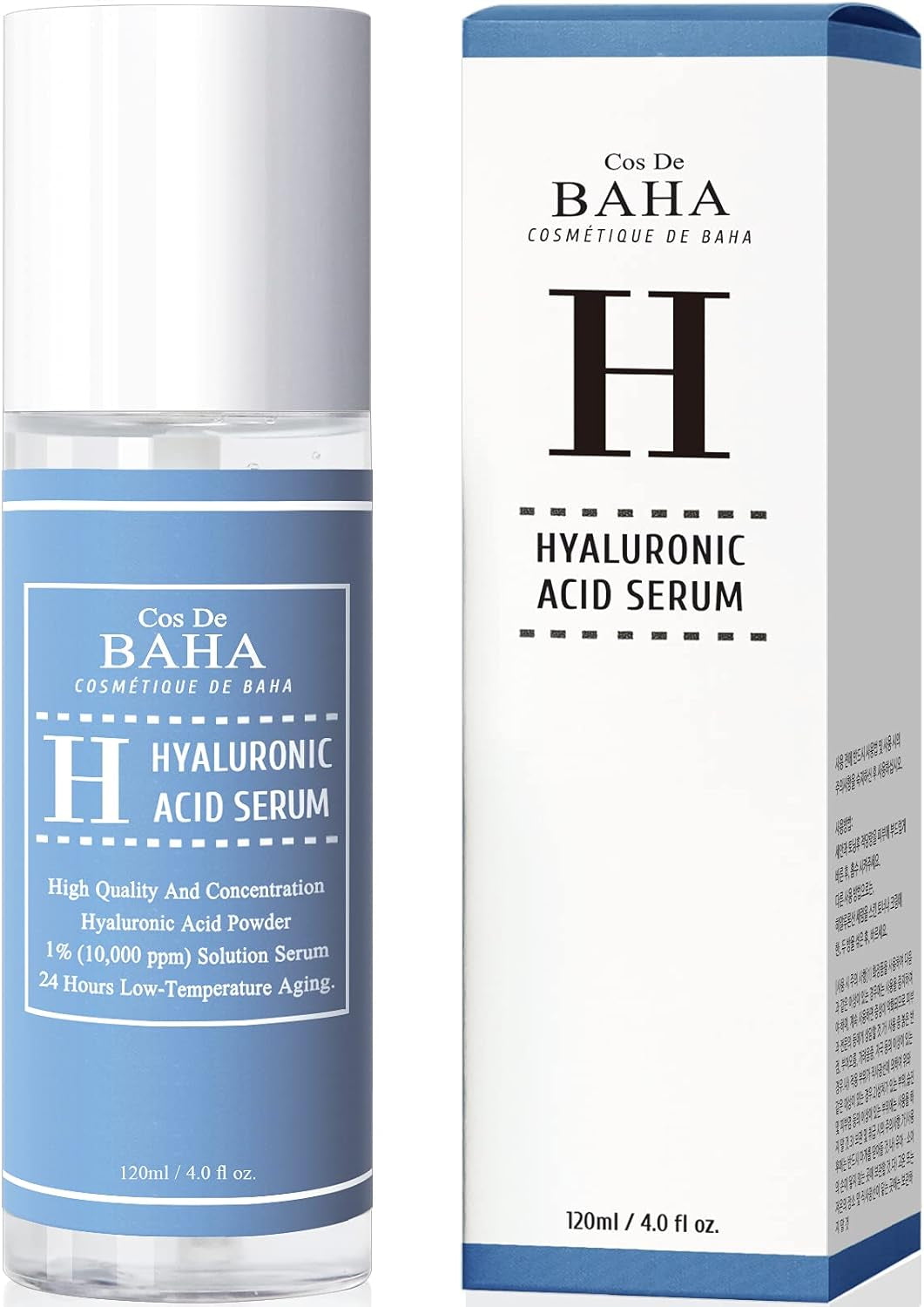 Pure Hyaluronic Acid 1% Powder Serum for Face 10,000 Ppm - anti Ageing + Fine Line + Intense Hydration + Face Moisturiser + Visibly Plumped Skin + Prevent Bladder Pain (4Fl Oz)